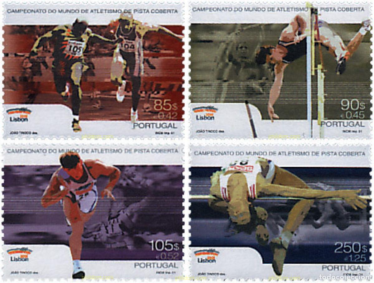 Sellos: 86644 MNH PORTUGAL 2001 CAMPEONATO DEL MUNDO DE ATLETISMO EN PISTA CUBIERTA