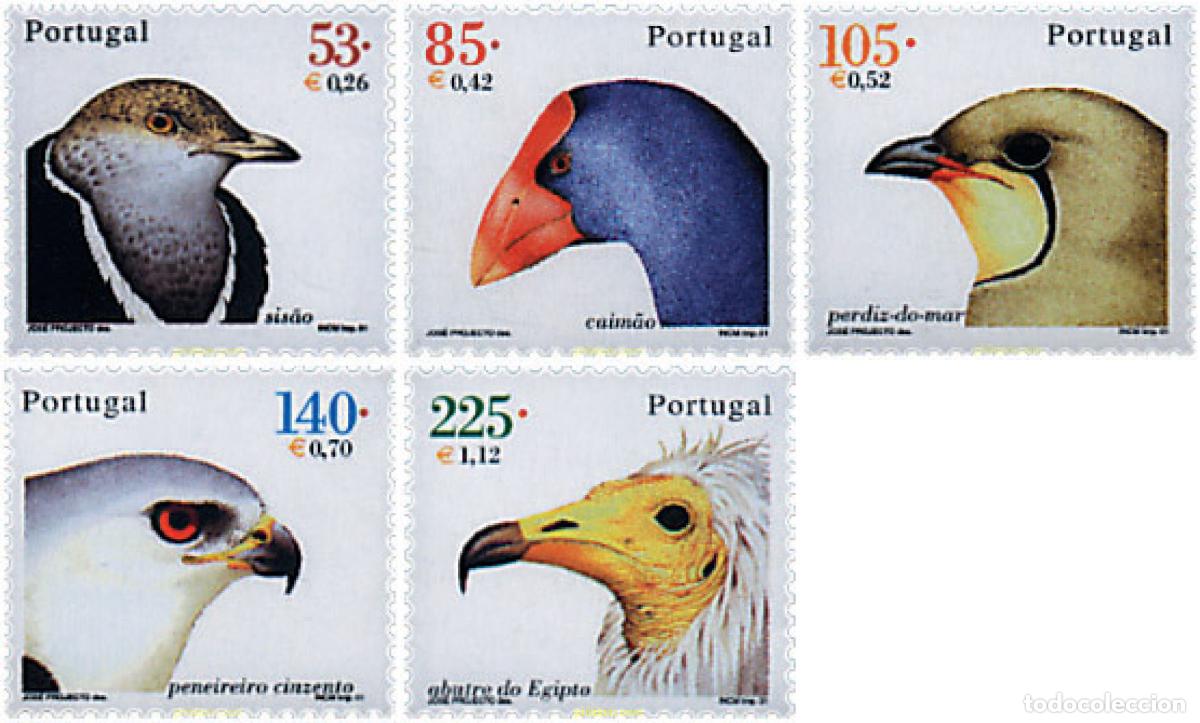 Sellos: 69529 MNH PORTUGAL 2001 AVES