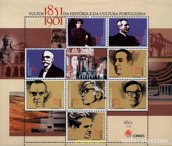 Sellos: 276819 MNH PORTUGAL 2001 PERSONALIDADES DE LA HISTORIA Y DE LA CULTURA PORTUGUESA