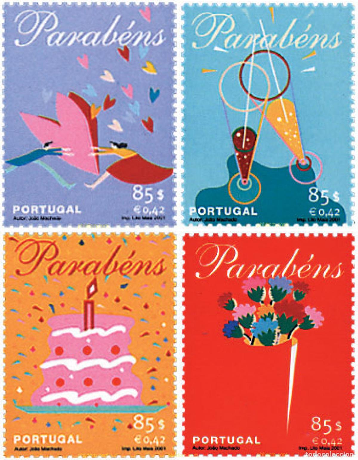 Sellos: 86241 MNH PORTUGAL 2001 FELICITACIONES