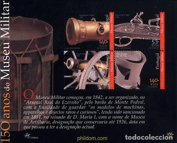 Sellos: 86246 MNH PORTUGAL 2001 150 ANIVERSARIO DEL MUSEO MILITAR
