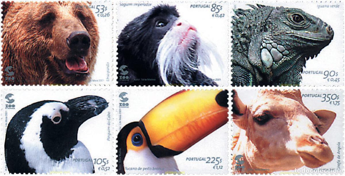 Sellos: 86247 MNH PORTUGAL 2001 FAUNA DEL ZOO DE LISBOA