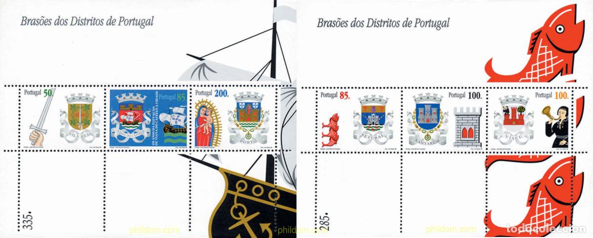 Sellos: 106868 MNH PORTUGAL 1998 ESCUDOS DE ARMAS DE LOS DISTRITOS PORTUGUESES