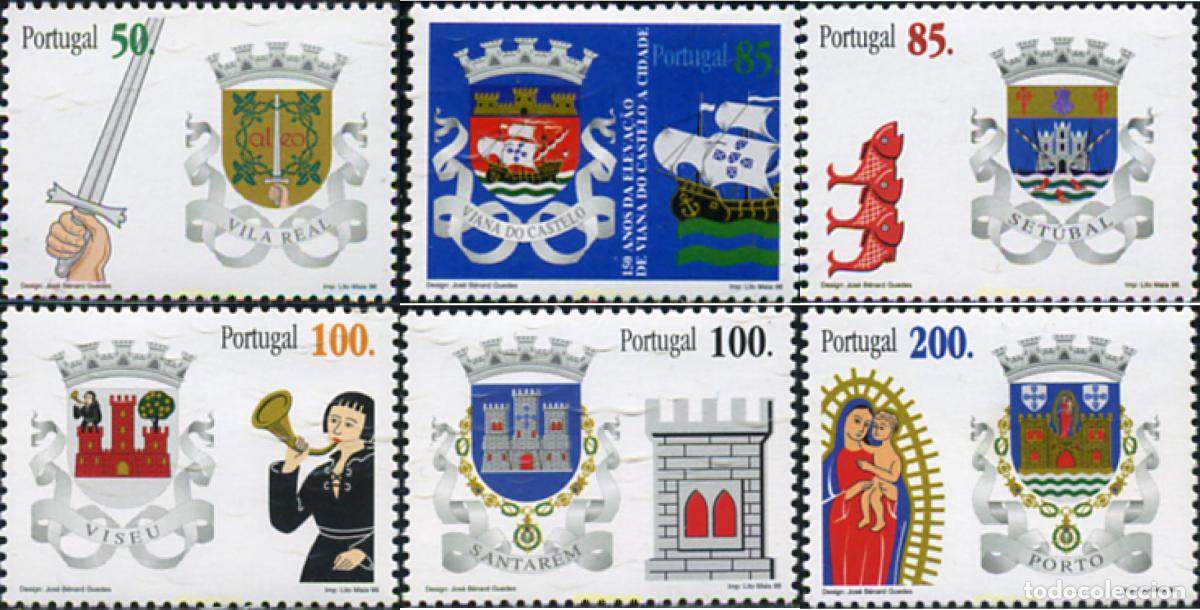 Sellos: 126402 MNH PORTUGAL 1998 ESCUDOS DE ARMAS DE LOS DISTRITOS PORTUGUESES