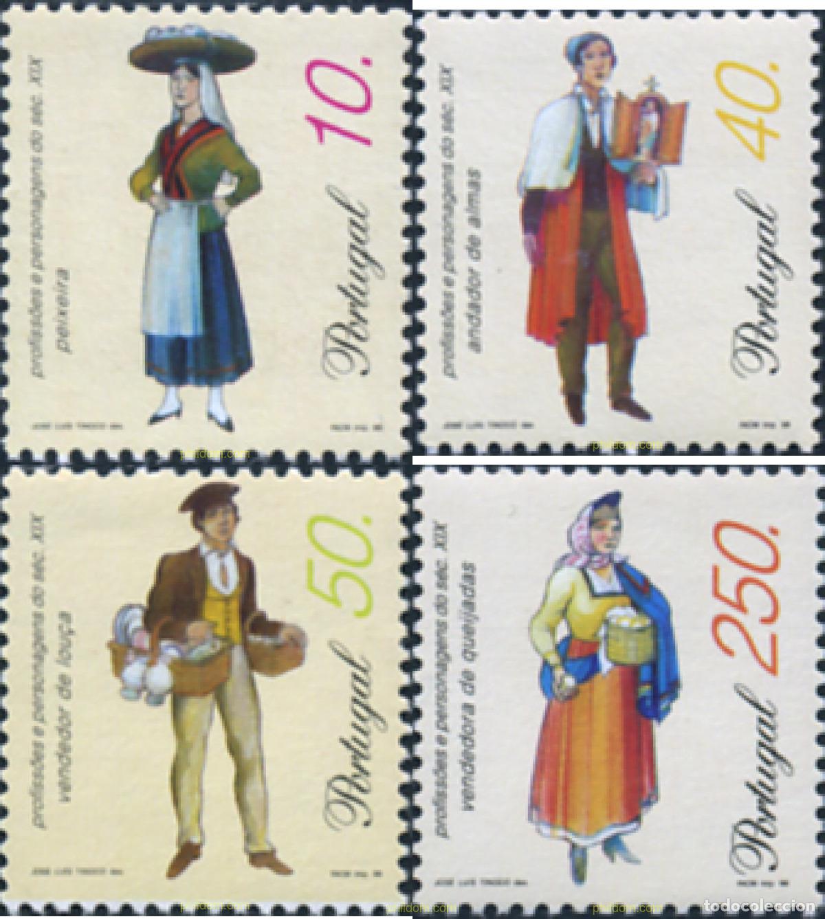Sellos: 126395 MNH PORTUGAL 1998 PERSONAJES Y PROFESIONES DEL SIGLO XIX