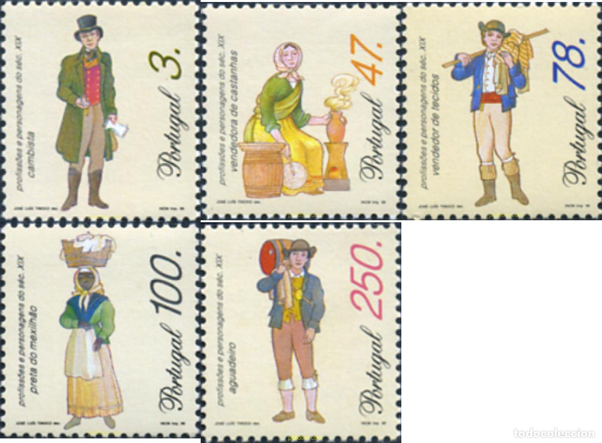 Sellos: 2011 MNH PORTUGAL 1996 OFICIOS Y PERSONAJES DEL SIGLO XIX