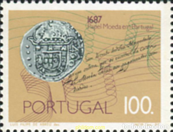 Sellos: 276823 MNH PORTUGAL 1987 3 CENTENARIO DE LA EMISION DEL PAPEL MONEDA DE PORTUGAL