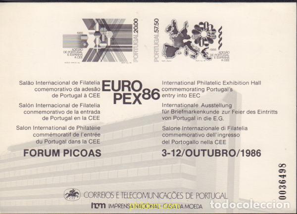 Sellos: 581738 MNH PORTUGAL 1986 ADMISION DE ESPA&Ntilde;A Y PORTUGAL AL SENO DE LA C.E.E.