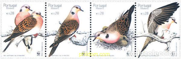 Sellos: 5016 MNH MADEIRA 2002 WWF. PALOMAS