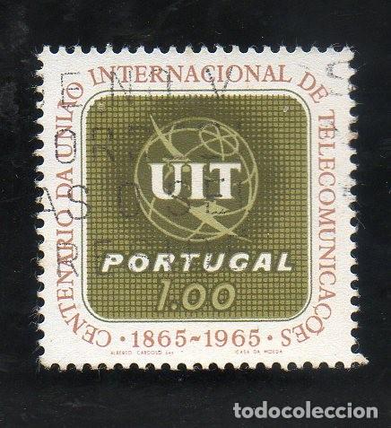 Sellos: FILA PORTUGAL 1965 AF-953 YVERT 963 1&ordm;.CENTEN&Aacute;RIO U.I.T. CIRCULADO (O)
