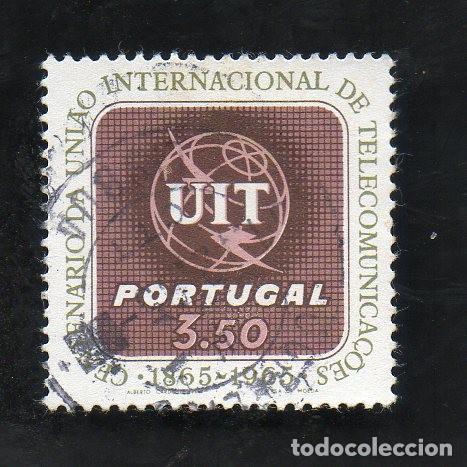 Sellos: FILA PORTUGAL 1965 AF-954 YVERT 964 UNI&Atilde;O INTERNACIONAL TELECOMUNICA&Ccedil;&Otilde;ES CIRCULADO (O)
