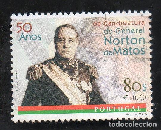 Sellos: FILA PORTUGAL 1999 AF-2574 YT-2311 GENERAL NORTON MATOS CIRCULADO (O)