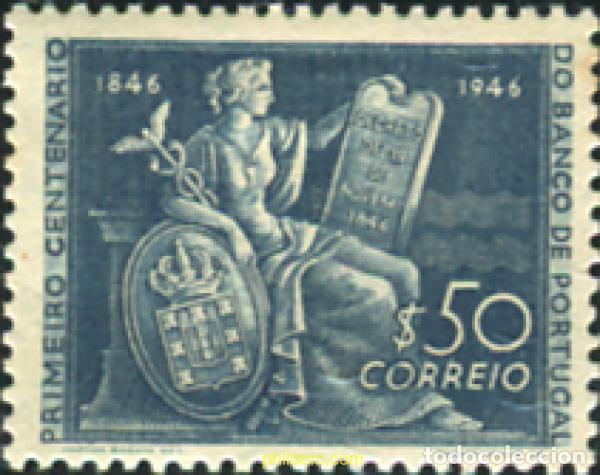 Sellos: 637386 HINGED PORTUGAL 1946 CENTENARIO DE LA BANCA DE PORTUGAL