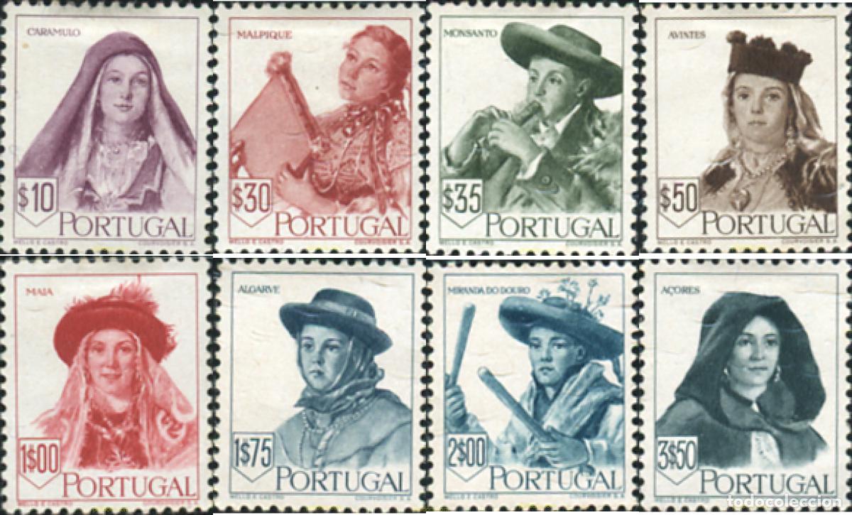 Sellos: 125358 MNH PORTUGAL 1947 SOMBREROS TRADICIONALES