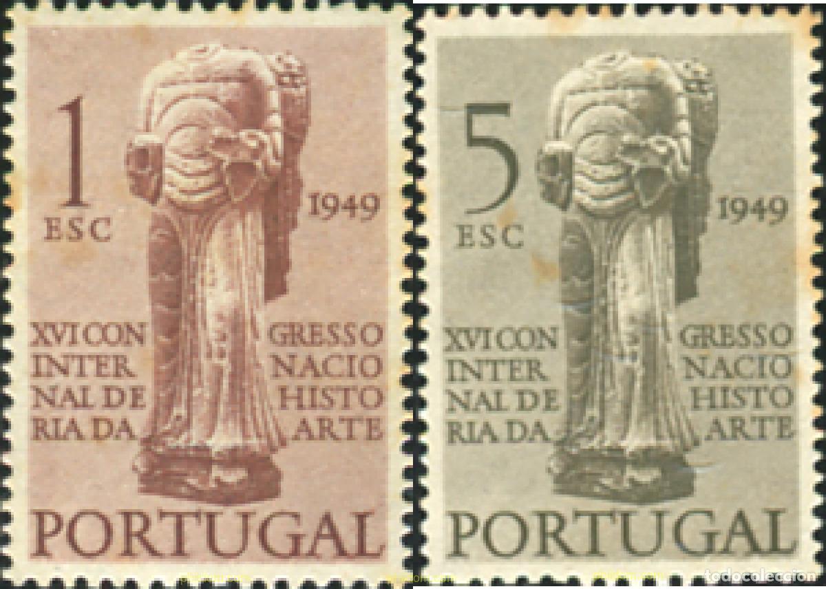 Sellos: 125381 MNH PORTUGAL 1949 16 CONGRESO INTERNACIONAL DE HISTORIA DEL ARTE, EN COIMBRA
