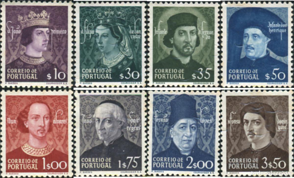 Sellos: 125380 MNH PORTUGAL 1949 DINASTIA AVIS