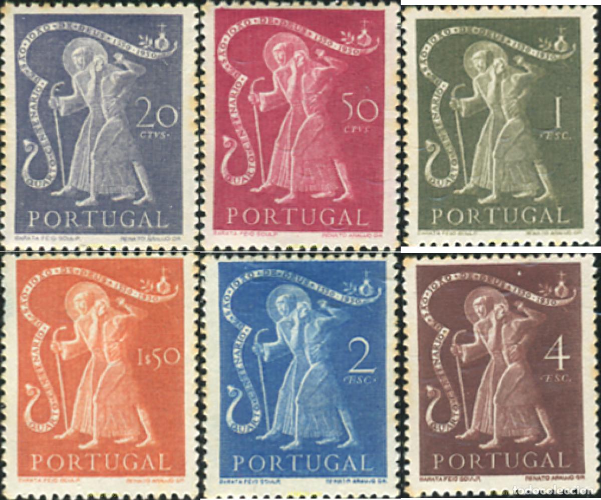 Sellos: 125385 MNH PORTUGAL 1950 4 CENTENARIO DEL NACIMIENTO DE SAN JUAN DE DIOS