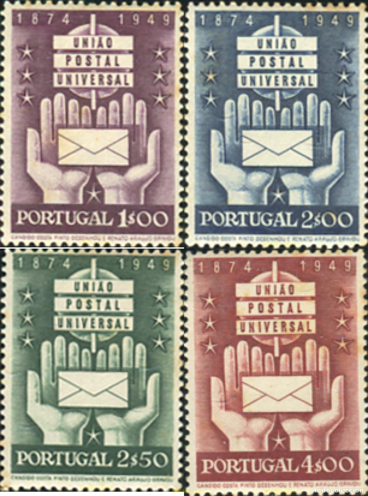 Sellos: 125382 MNH PORTUGAL 1949 75 ANIVERSARIO DE LA UPU