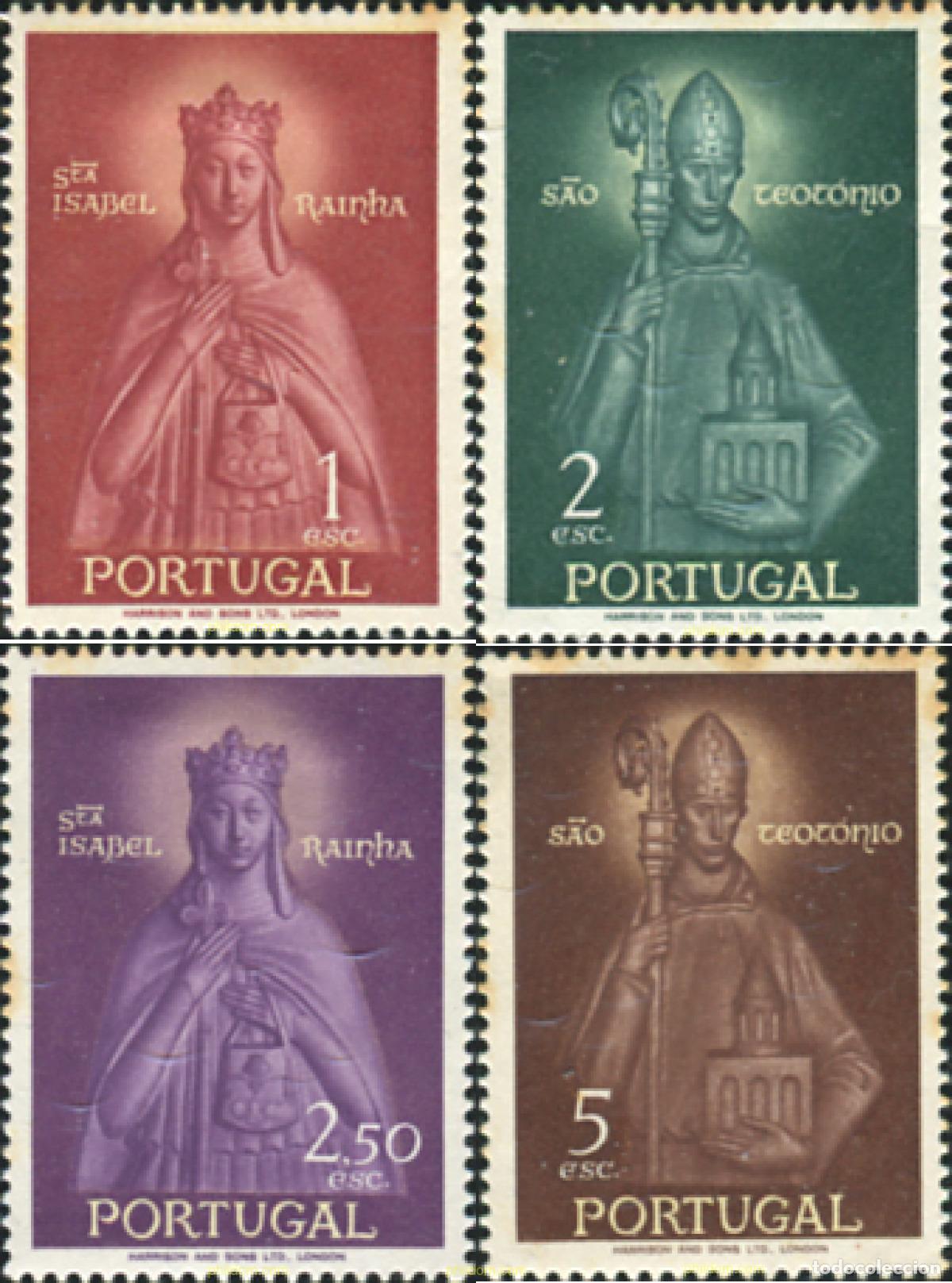 Sellos: 125427 MNH PORTUGAL 1958 EN HONOR DE SANTA ISABEL Y SAN THEOTONIUS