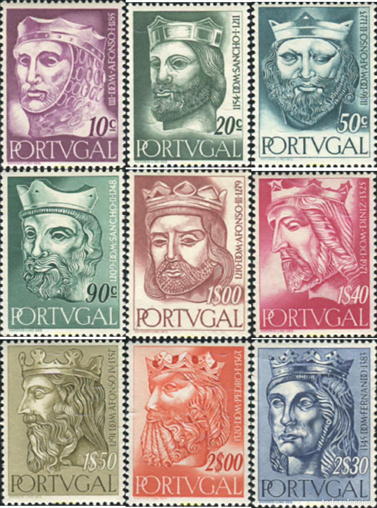 Sellos: 125409 MNH PORTUGAL 1955 DINASTIA ALFONSINA