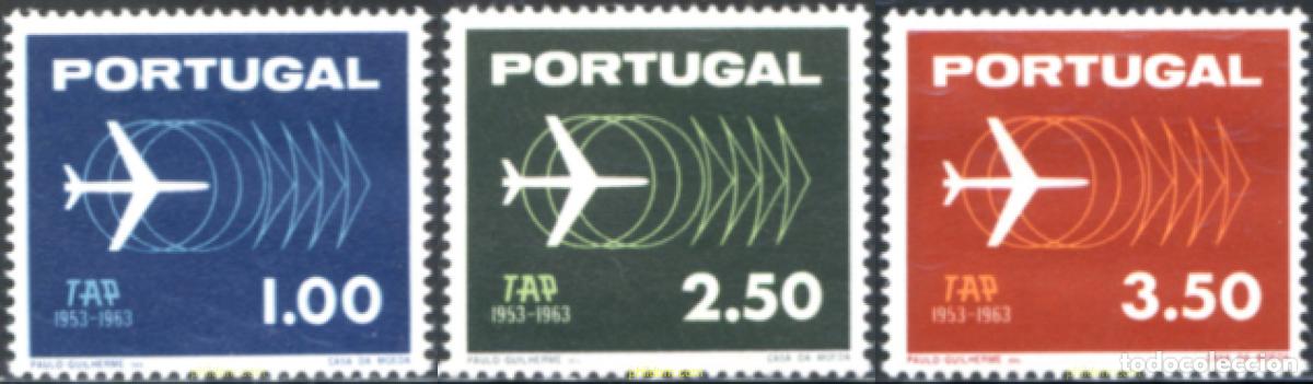 Sellos: 125456 MNH PORTUGAL 1963 10 ANIVERSARIO DE LOS TRANSPORTES AEREOS PORTUGESES
