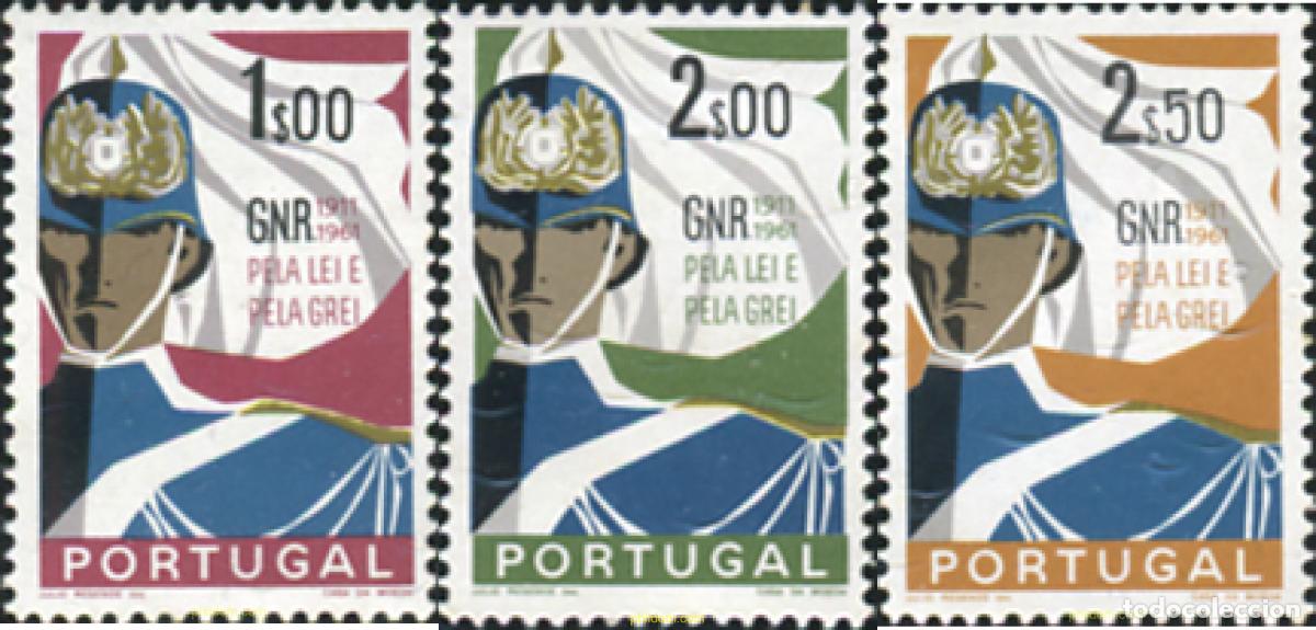 Sellos: 125450 MNH PORTUGAL 1962 50 ANIVERSARIO DE LA GUARDIA NACIONAL REPUBLICANA