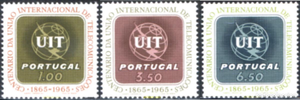 Sellos: 125464 MNH PORTUGAL 1965 CENTENARIO DE LA UNION INTERNACIONAL DE TELECOMUNICACIONES
