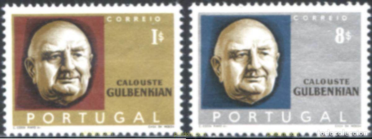 Sellos: 125468 MNH PORTUGAL 1965 10 ANIVERSARIO DE LA MUERTE DE CALOUSTE SARKIS GULBENKIAN