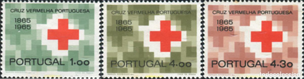 Sellos: 125470 MNH PORTUGAL 1965 CENTENARIO DE LA CRUZ ROJA INTERNACIONAL