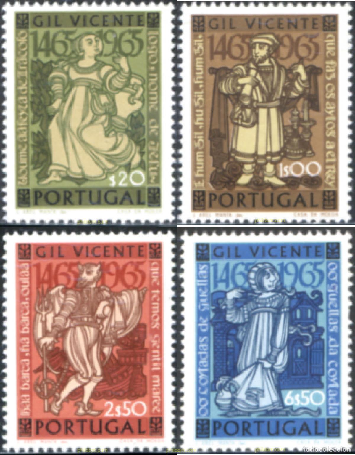 Sellos: 125477 MNH PORTUGAL 1965 5 CENTENARIO DEL NACIMIENTO DEL POETA GIL VICENTE