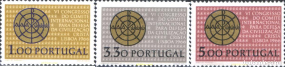 Sellos: 125480 MNH PORTUGAL 1966 6 CONGRESO INTERNACIONAL DE DEFENSA DE LA CIVILIZACION CRISTIANA, EN LISBO