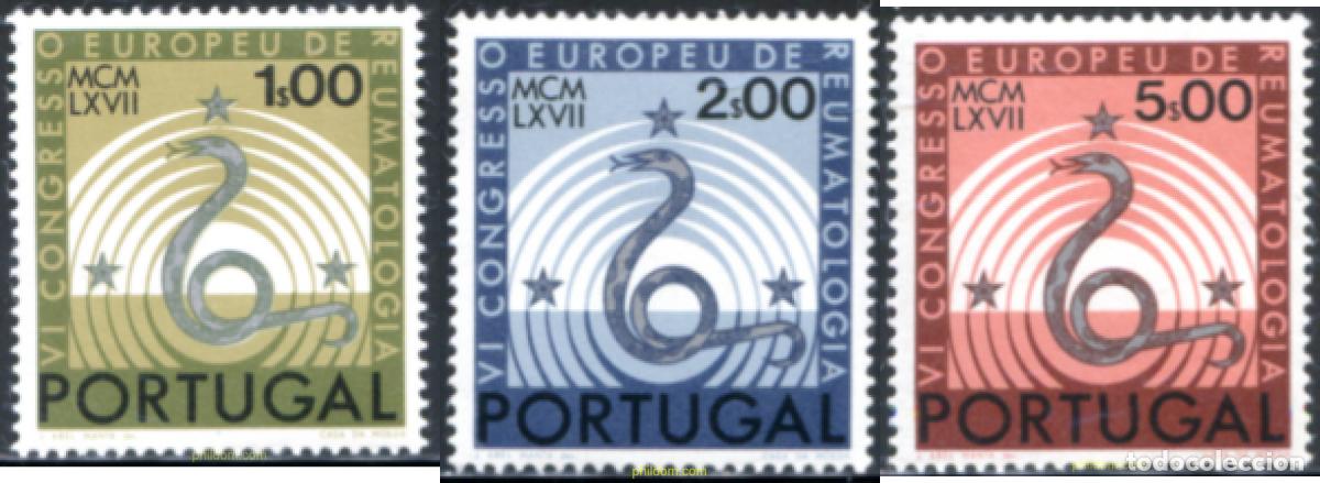 Sellos: 125504 MNH PORTUGAL 1967 6 CONGRESO EUROPEO DE REUMATOLOGIA