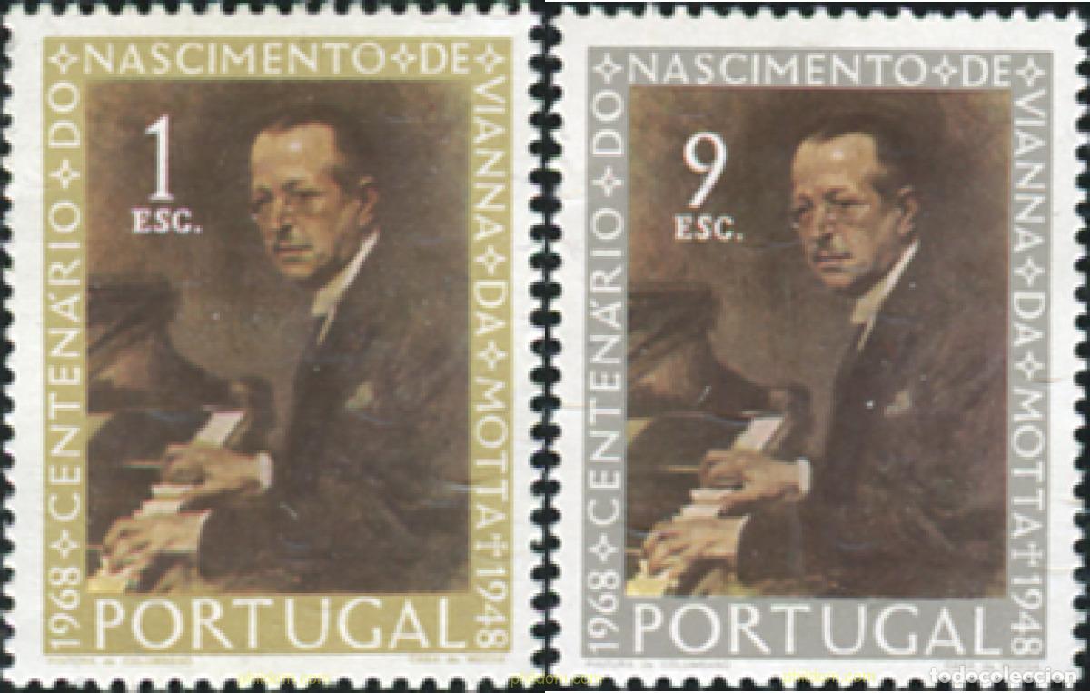 Sellos: 125550 MNH PORTUGAL 1969 CENTENARIO DEL NACIMIENTO DE VIANNA DA MOTTA