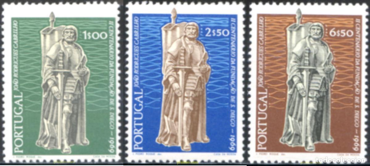 Sellos: 125546 MNH PORTUGAL 1969 BICENTENARIO DE LA VILLA DE SAN DIEGO (CALIFORNIA)