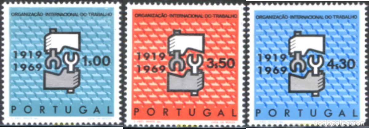 Sellos: 125545 MNH PORTUGAL 1969 50 ANIVERSARIO DE LA ORGANIZACION INTERNACIONAL DEL TRABAJO
