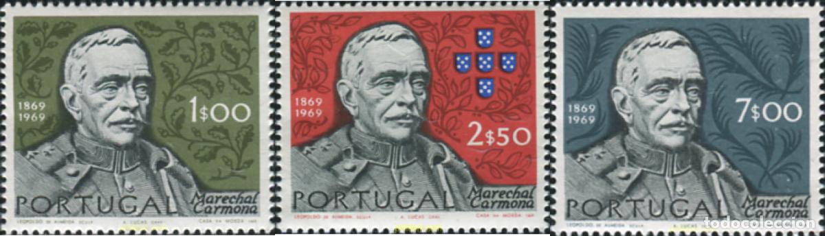 Sellos: 125566 MNH PORTUGAL 1970 CENTENARIO DEL NACIMIENTO DEL MARISCAL CARMONA