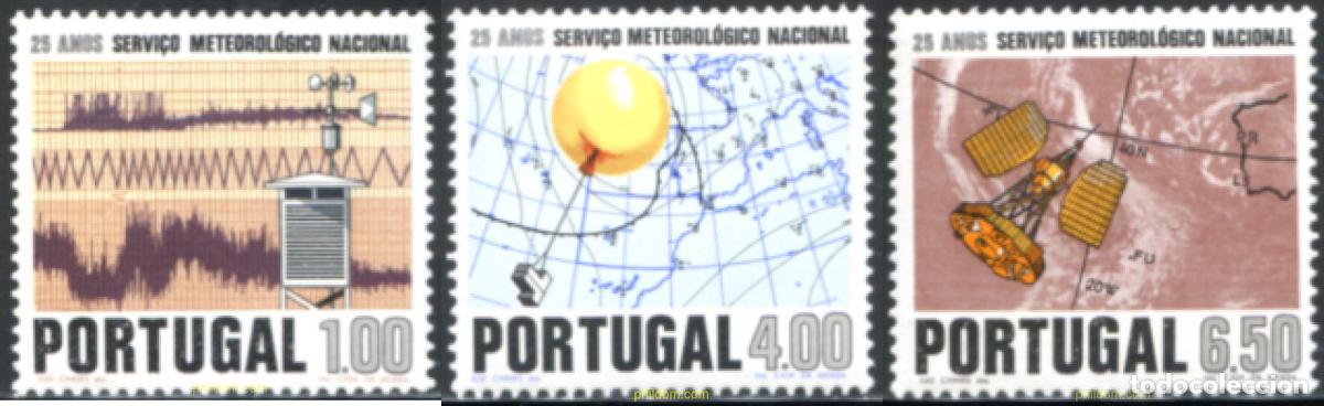 Sellos: 125591 MNH PORTUGAL 1971 25 ANIVERSARIO DEL SERVICIO METEREOLOGICO NACIONAL