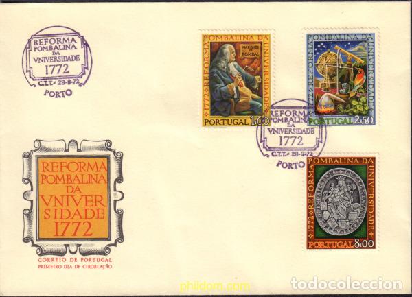 Sellos: 440653 MNH PORTUGAL 1972 200 ANIVERSARIO DE LA REFORMA DE LA UNIVERSIDAD POR EL MARQUES DE POMBAL