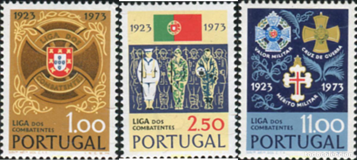 Sellos: 125612 MNH PORTUGAL 1973 50 ANIVERSARIO DE LA LIGA COMBATIENTES