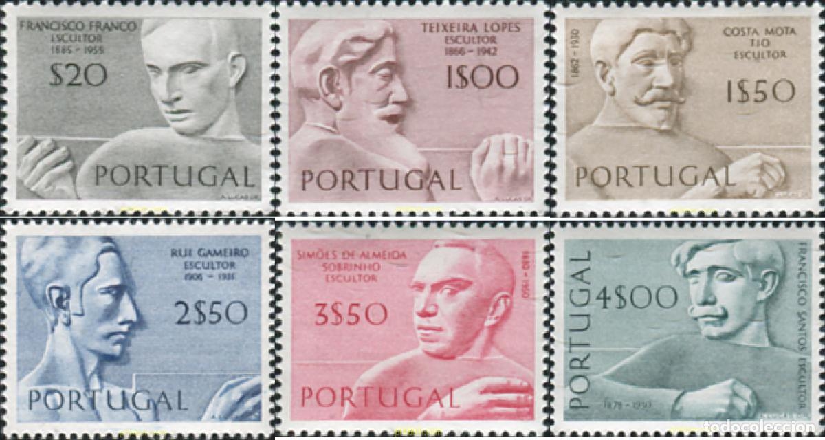 Sellos: 125583 MNH PORTUGAL 1971 ESCULTORES PORTUGESES