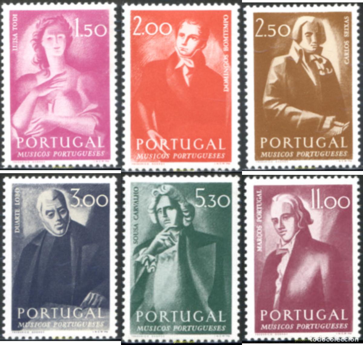Sellos: 125648 MNH PORTUGAL 1974 MUSICOS PORTUGESES