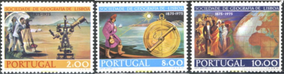 Sellos: 125668 MNH PORTUGAL 1975 CENTENARIO DE LA SOCIEDAD GEOGRAFICA