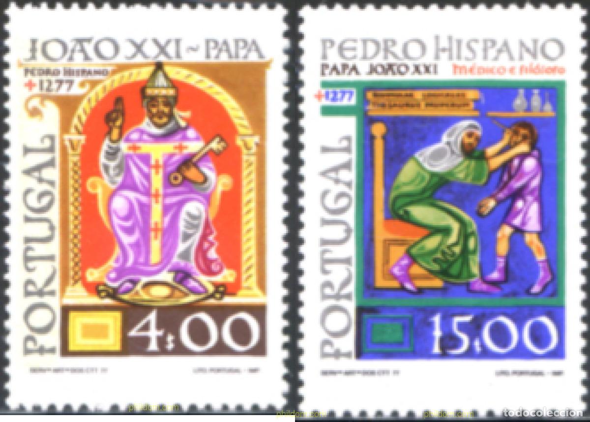 Sellos: 125700 MNH PORTUGAL 1977 7 CENTENARIO DE LA MUERTE DEL PAPA JUAN XXI