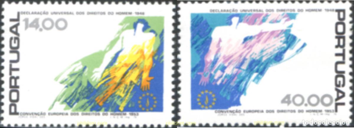 Stamps: 125719 MNH PORTUGAL 1978 30 ANIVERSARIO DE LA DECLARACION UNIVERSAL DE LOS DERECHOS HUMANOS Y 25 AN