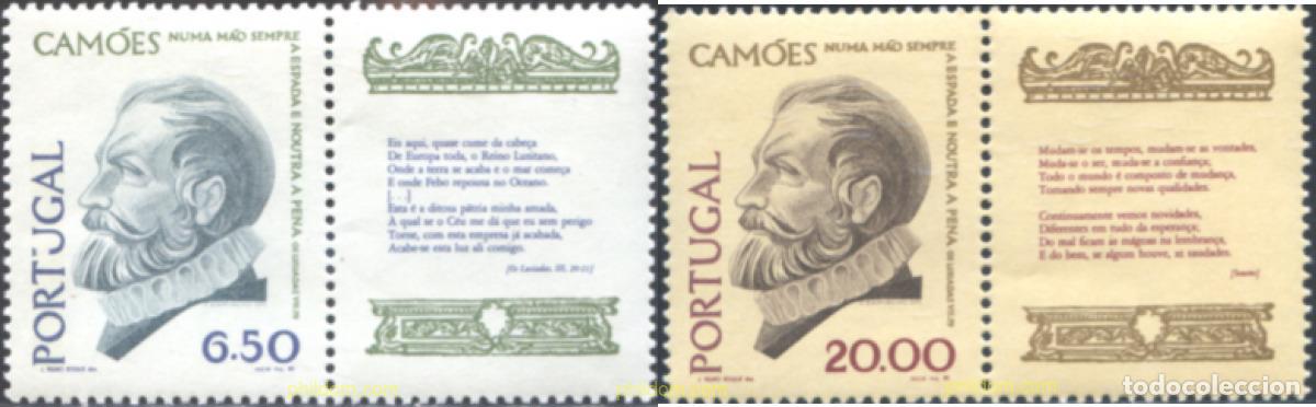 Timbres: 125741 MNH PORTUGAL 1980 4 CENTENARIO DE LA MUERTE DE LUIS VAZ DE CAMOENS