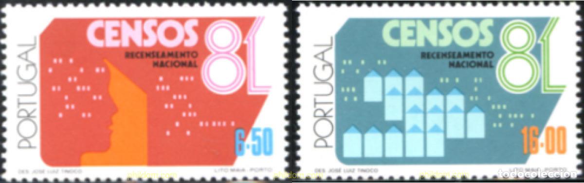 Stamps: 125763 MNH PORTUGAL 1981 CENSO NACIONAL DE LA POBLACION Y DEL HABITAT