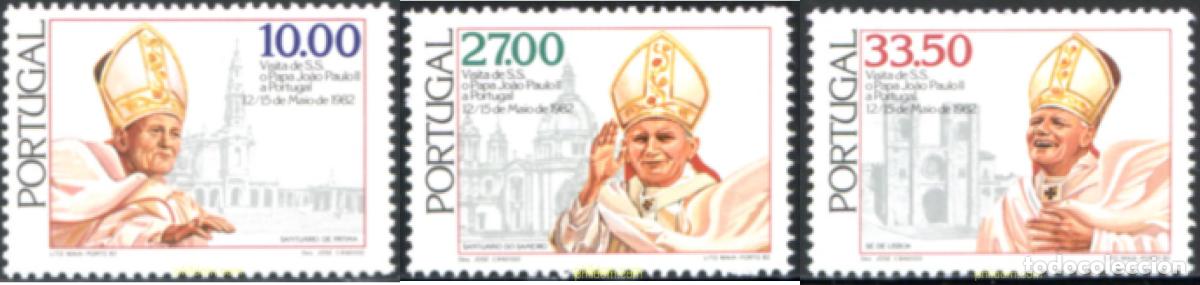 Sellos: 125799 MNH PORTUGAL 1982 VISITA DE SS EL PAPA JUAN PABLO II A PORTUGAL
