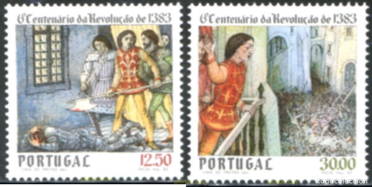 Sellos: 125835 MNH PORTUGAL 1983 6 CENTENARIO DE LA REVOLUCION DE 1383