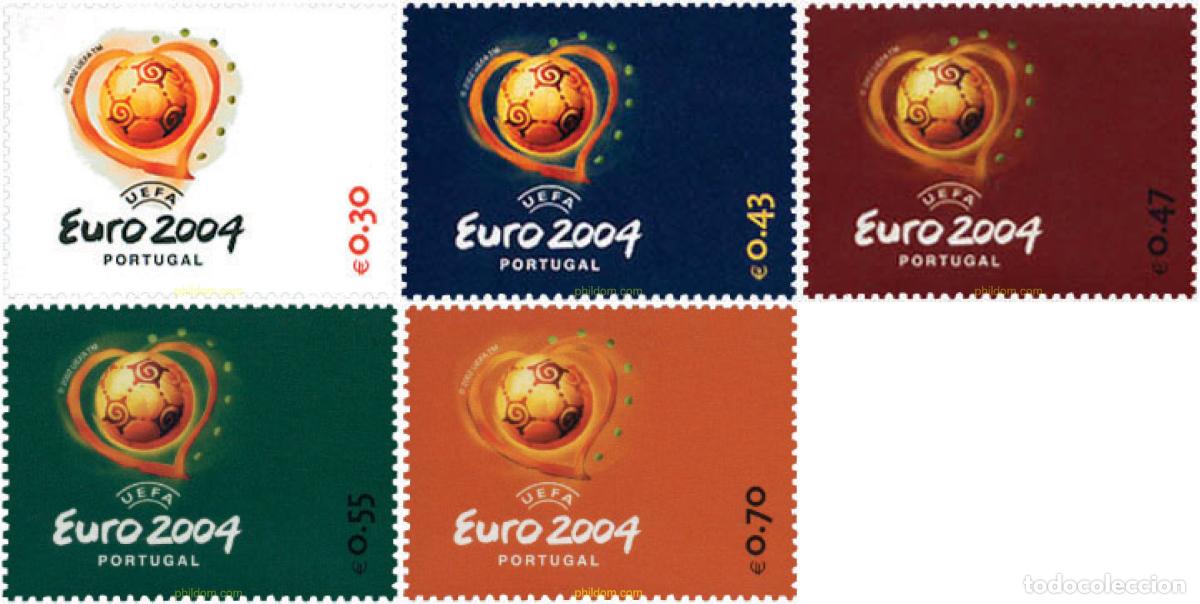 Sellos: 125942 MNH PORTUGAL 2003 EUROCOPA DE FUTBOL. PORTUGAL 2004