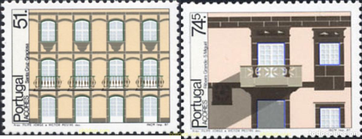 Sellos: 126476 MNH AZORES 1987 VENTANAS Y BALCONES DE AZORES